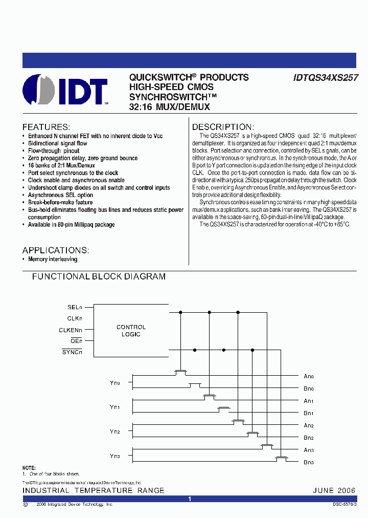 IDTQS34XS257Q3G_657236.PDF Datasheet