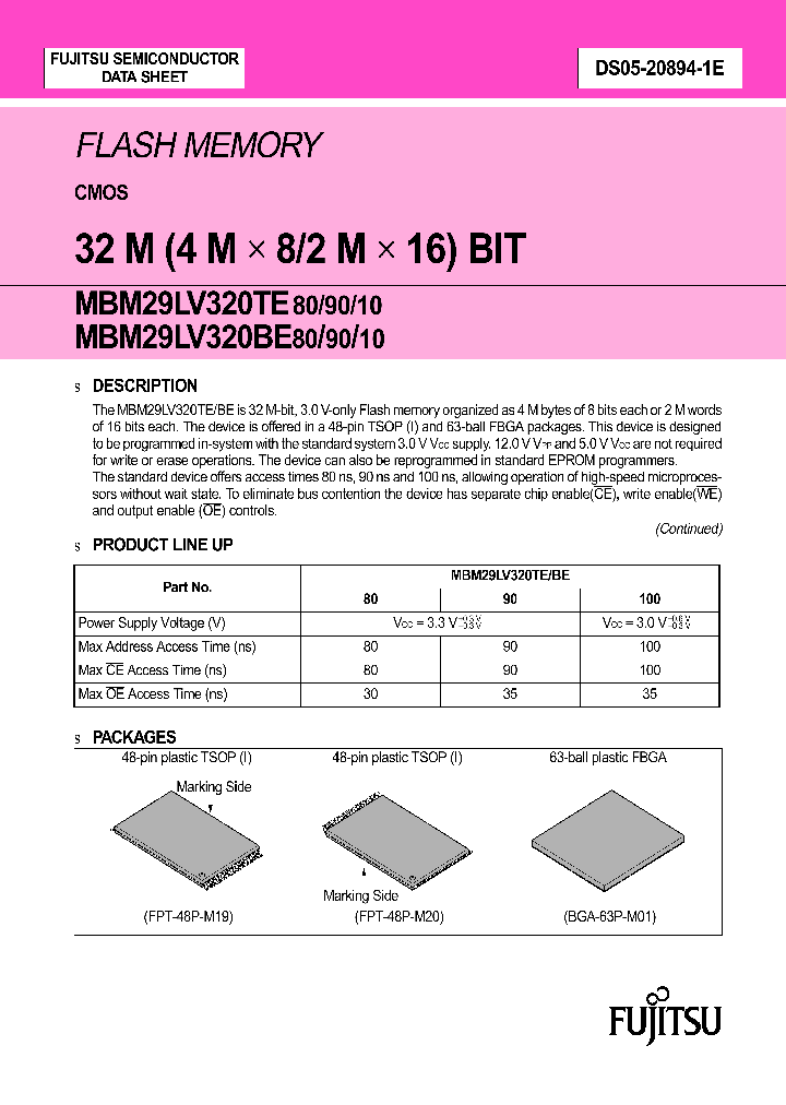 MBM29LV320BE80TR_1047341.PDF Datasheet