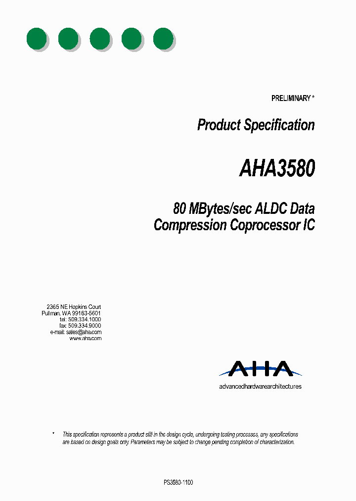 AHA3580_954749.PDF Datasheet