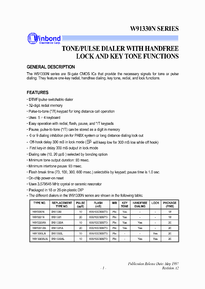 W91331AN_1081912.PDF Datasheet