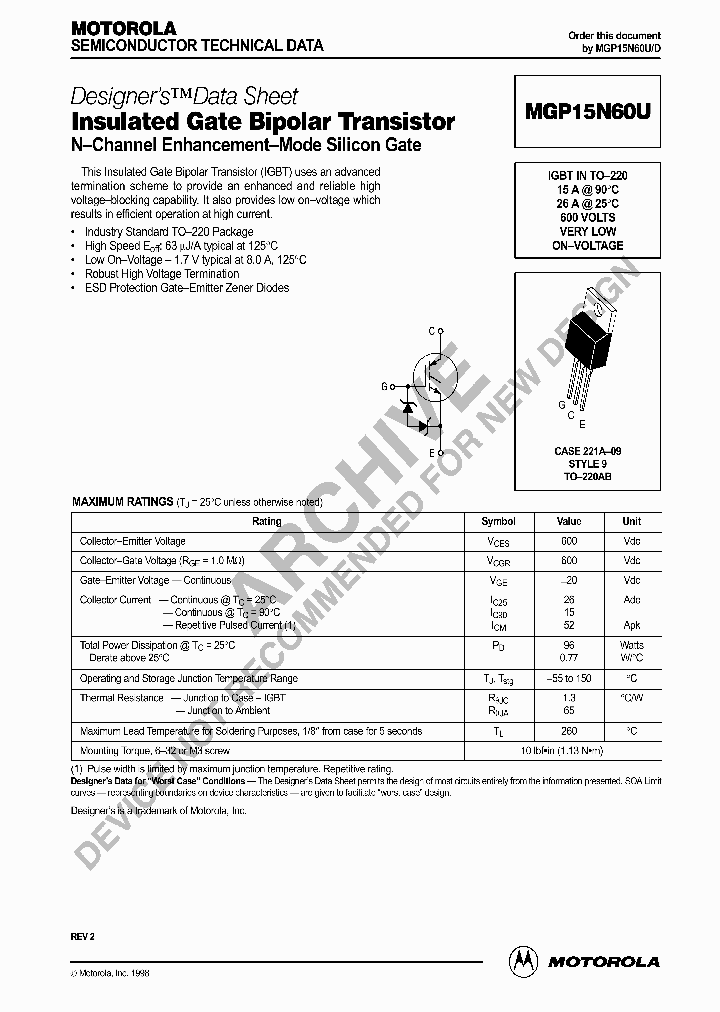 MGP15N60U-D_959025.PDF Datasheet