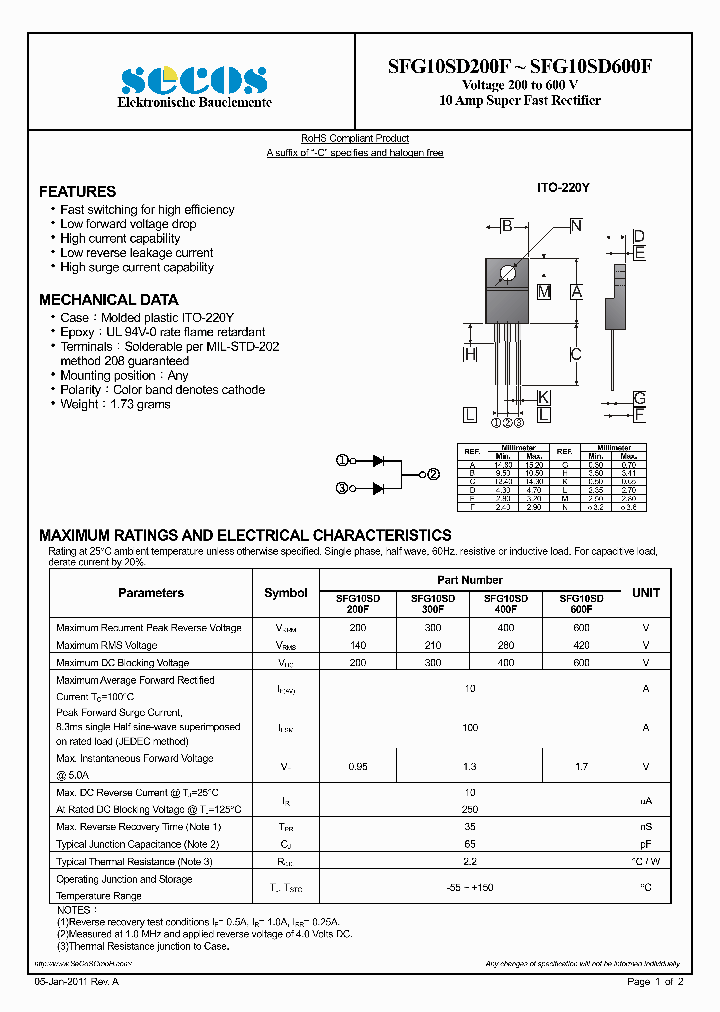 SFG10SD600F_1106311.PDF Datasheet