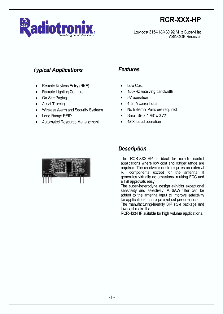 RCR-315-HP_685317.PDF Datasheet