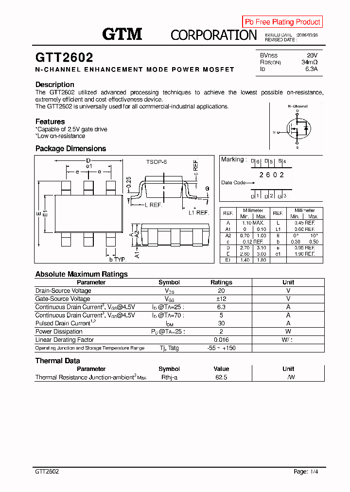 GTT2602_1116838.PDF Datasheet