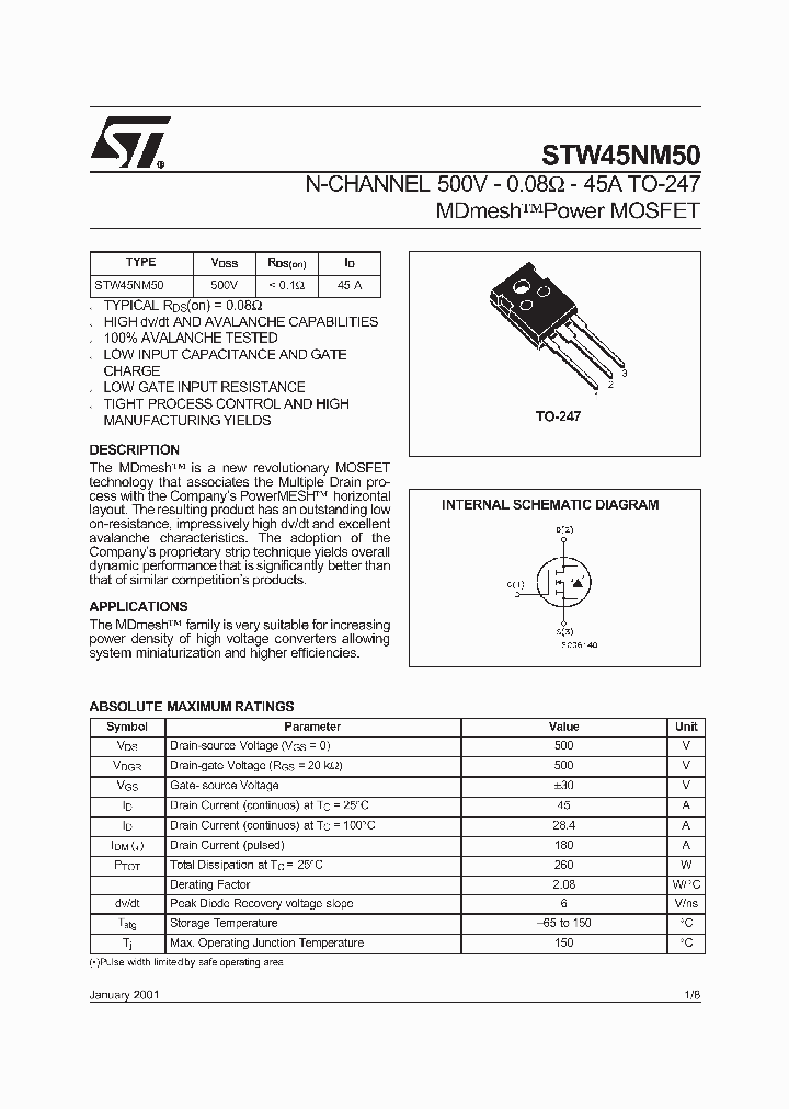 STW45NM50_984521.PDF Datasheet