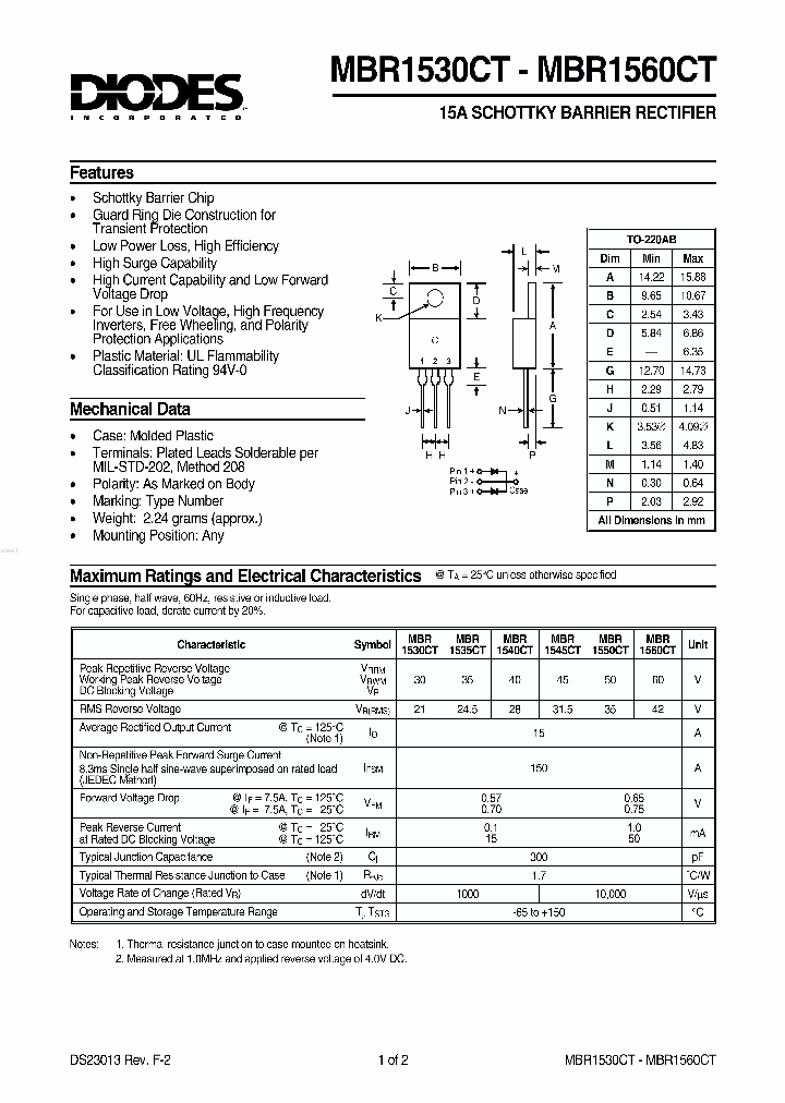 MBR1545CT_831090.PDF Datasheet