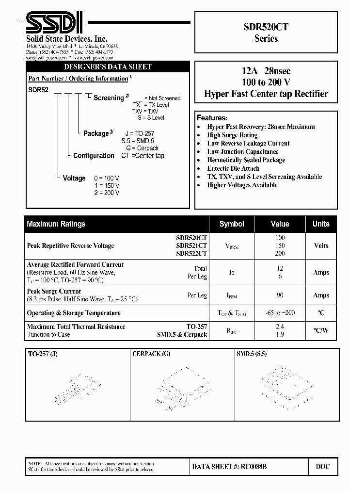 SDR522CT_840013.PDF Datasheet