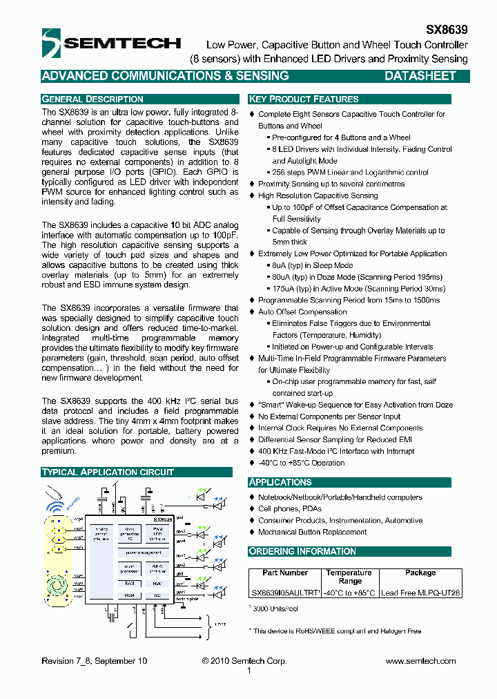 SX8639I05AULTRT_1169331.PDF Datasheet