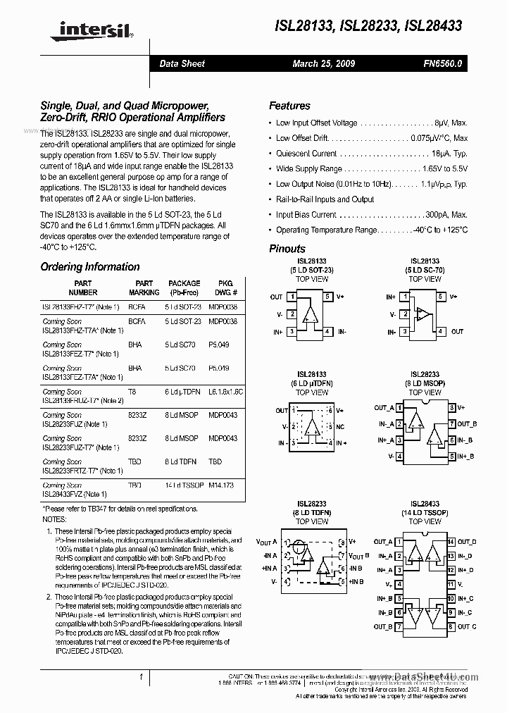 ISL28133_881072.PDF Datasheet