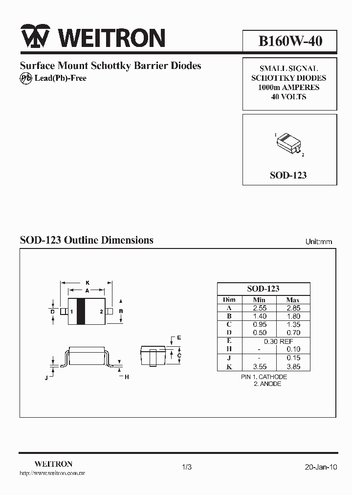 B160W-40_1183675.PDF Datasheet