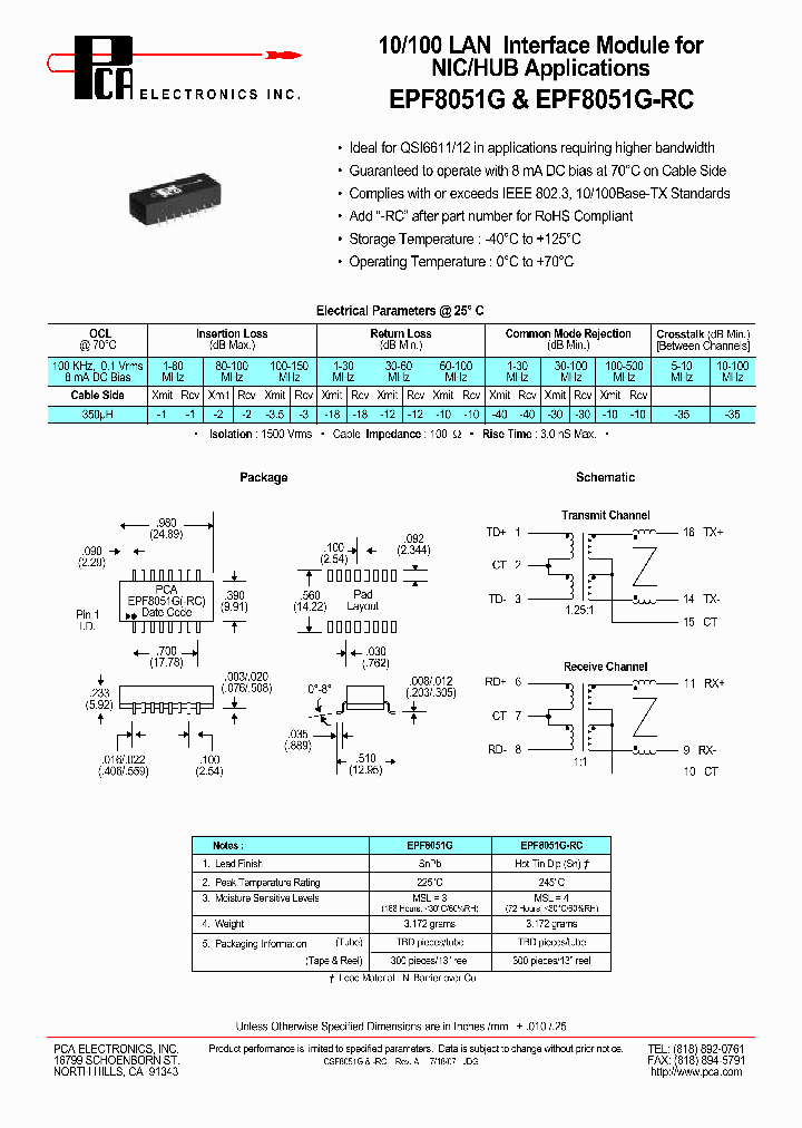 EPF8051G-RC_1226499.PDF Datasheet