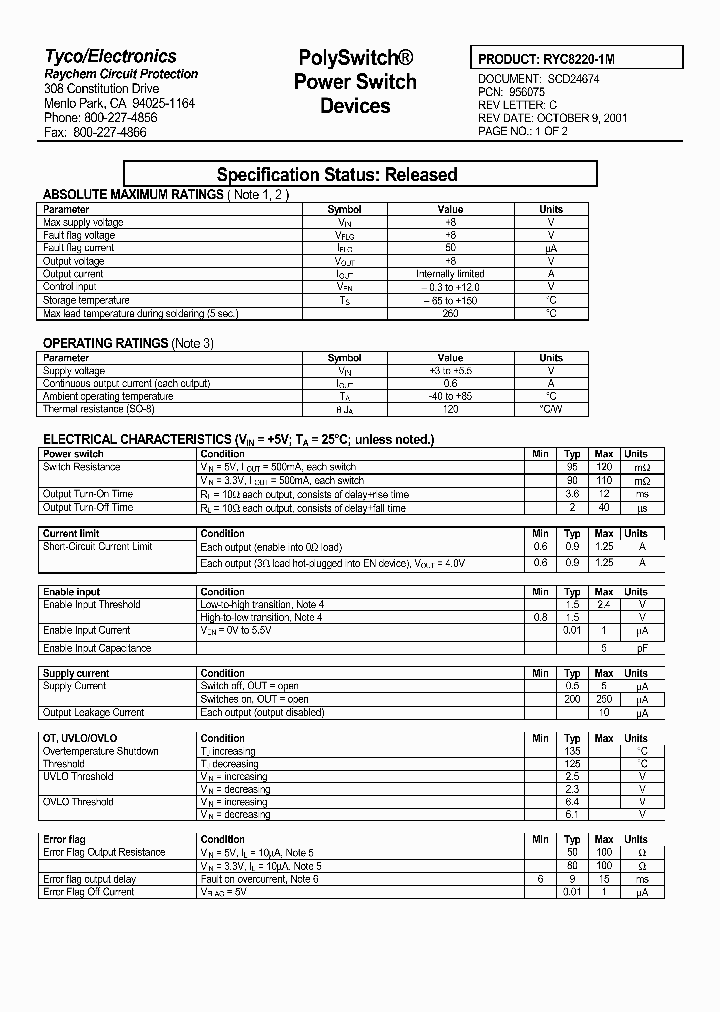 RYC8220-1M_1256074.PDF Datasheet