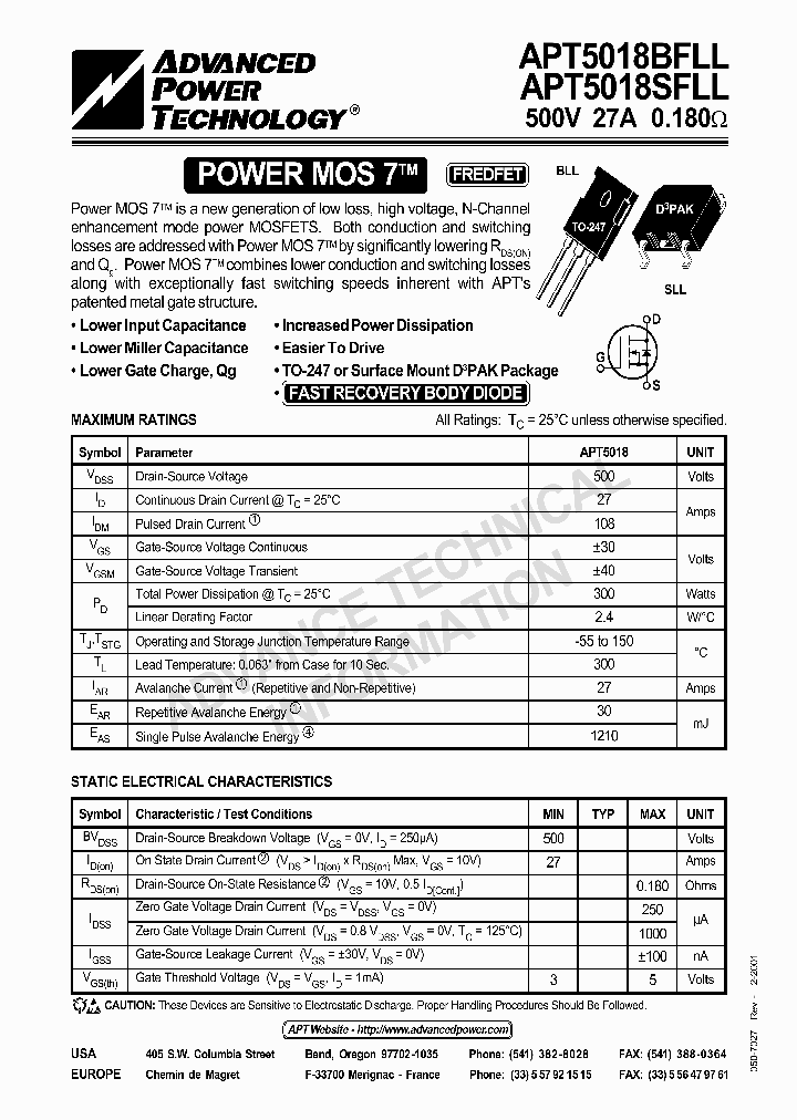 APT5018BFLL_1280163.PDF Datasheet