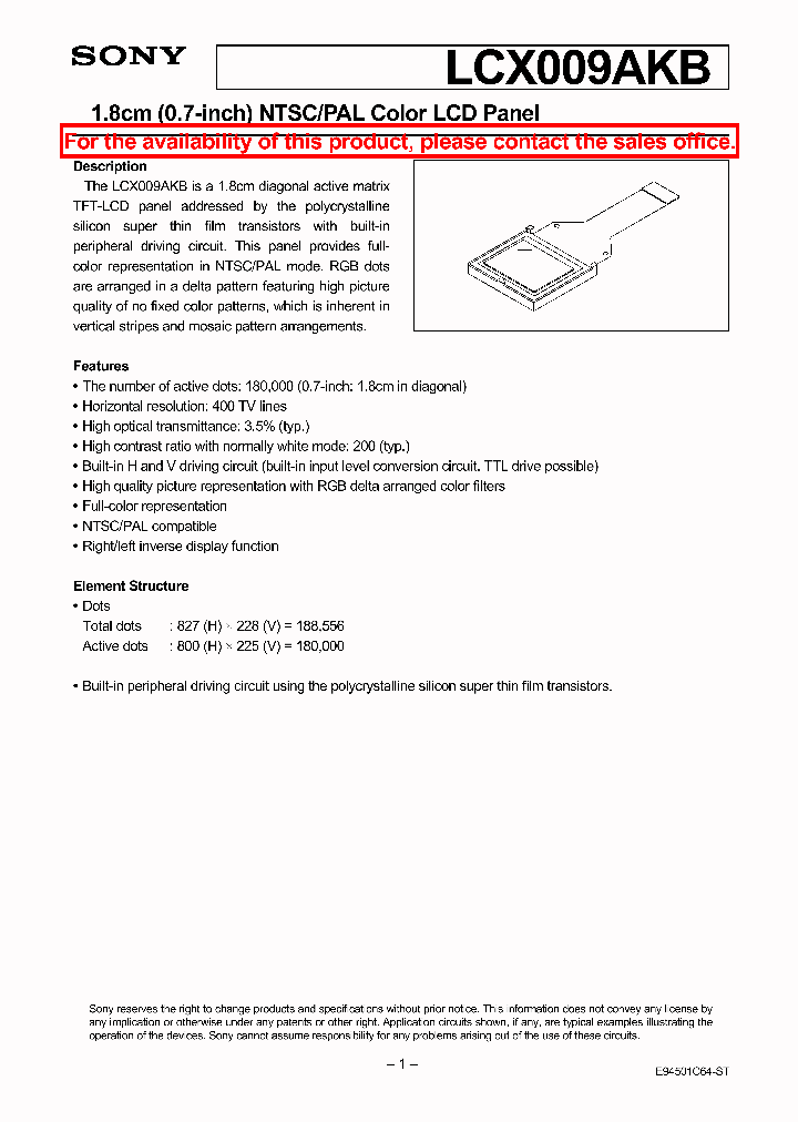 LCX009AKB_1282329.PDF Datasheet