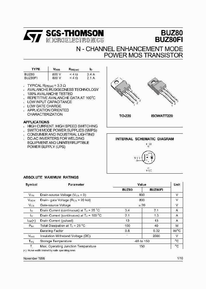 BUZ80FI_1302264.PDF Datasheet