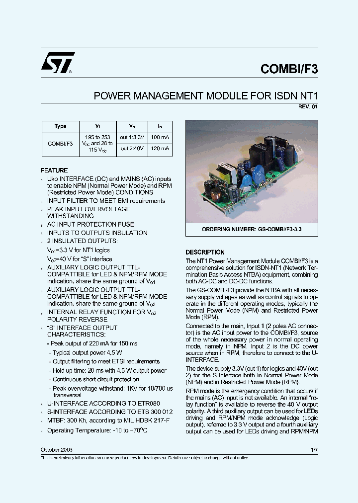 GS-COMBIF3_1302465.PDF Datasheet