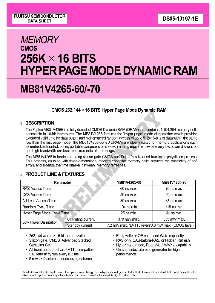 MB81V4265-70_773170.PDF Datasheet