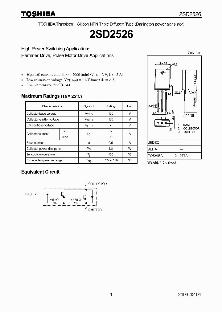 2SD2526_1311045.PDF Datasheet