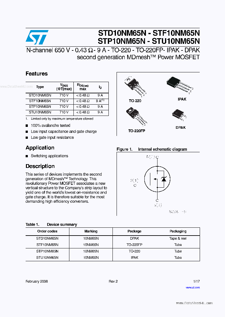 STF10NM65N_930517.PDF Datasheet