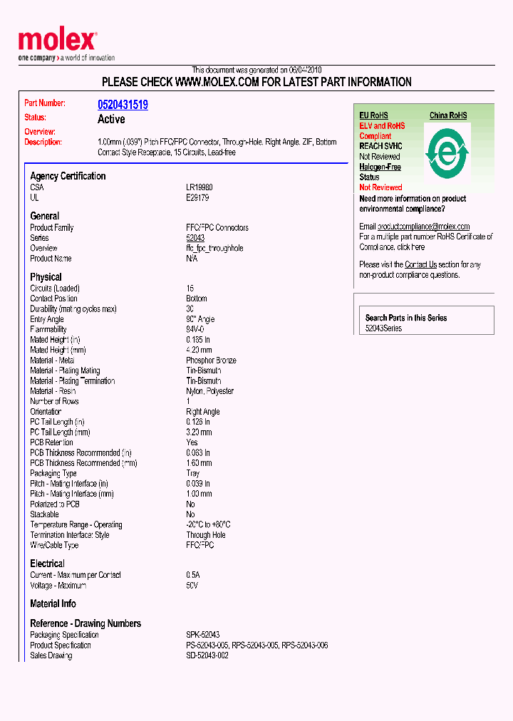 52043-1519_1326575.PDF Datasheet