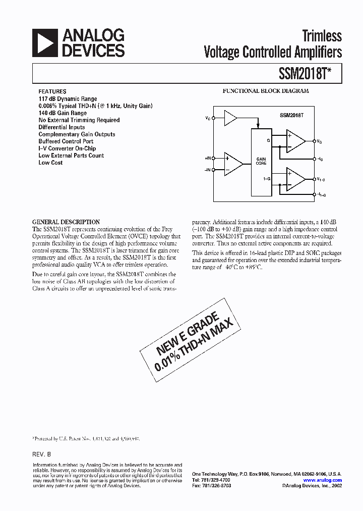 SSM2018P_1361609.PDF Datasheet