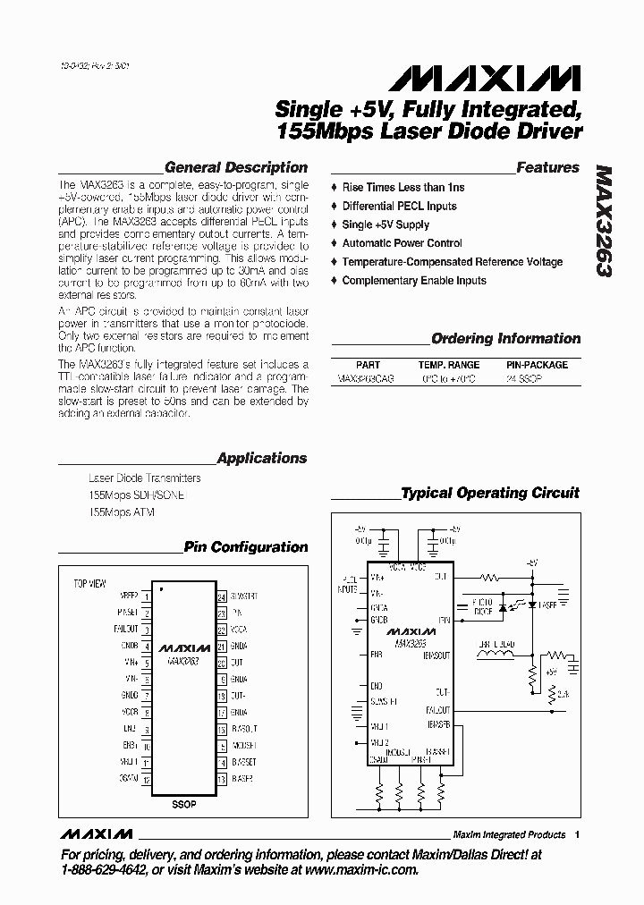 MAX3263_1397591.PDF Datasheet