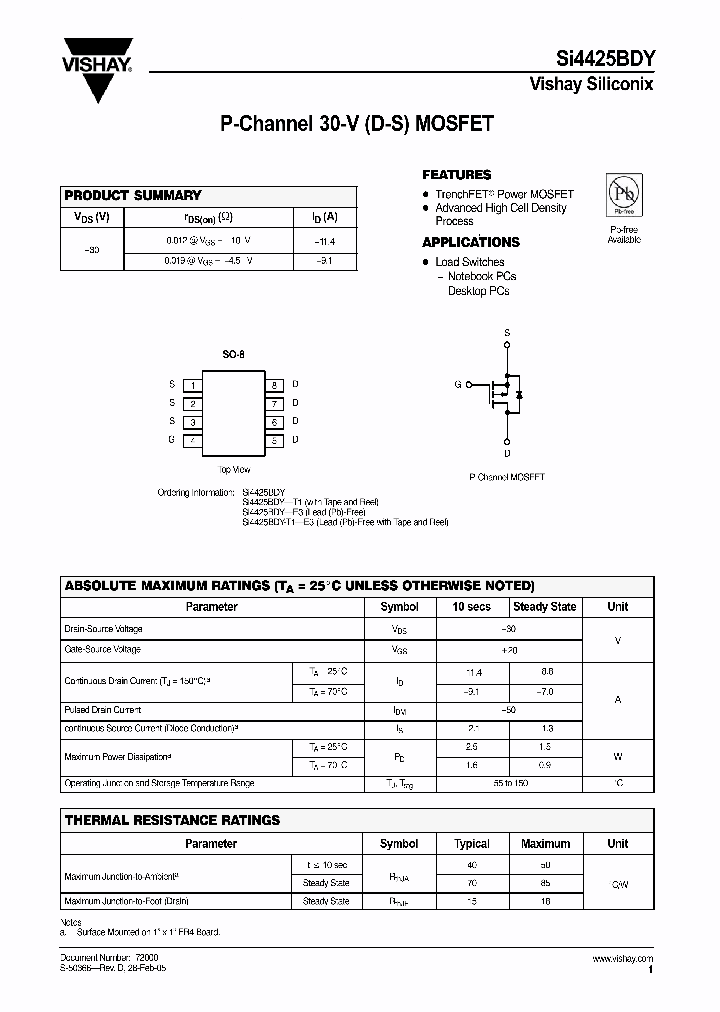 SI4425BDY_1055246.PDF Datasheet