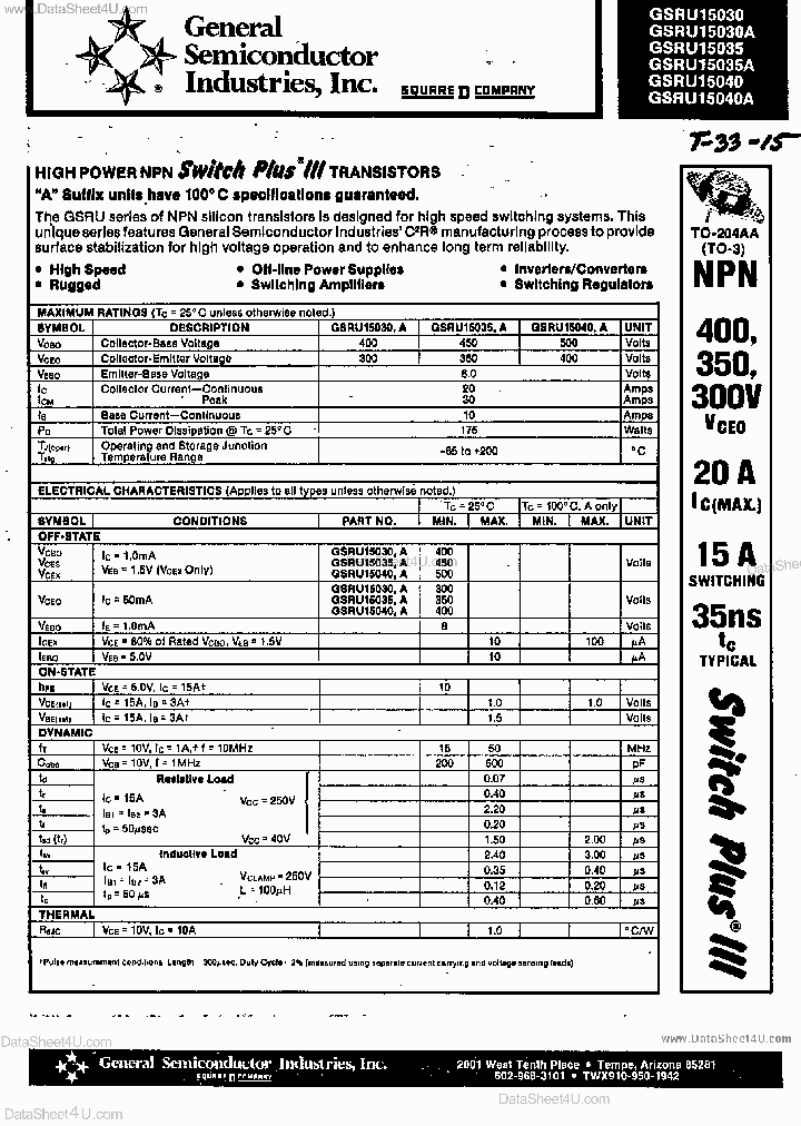 GSRU15030_1203570.PDF Datasheet