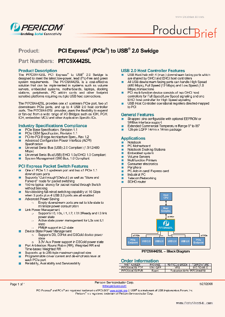 PI7C9X442SL_1185927.PDF Datasheet