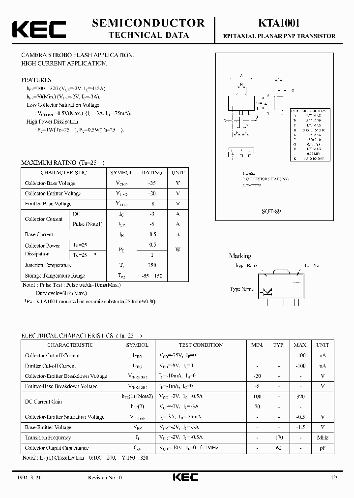KTA1001_1403023.PDF Datasheet