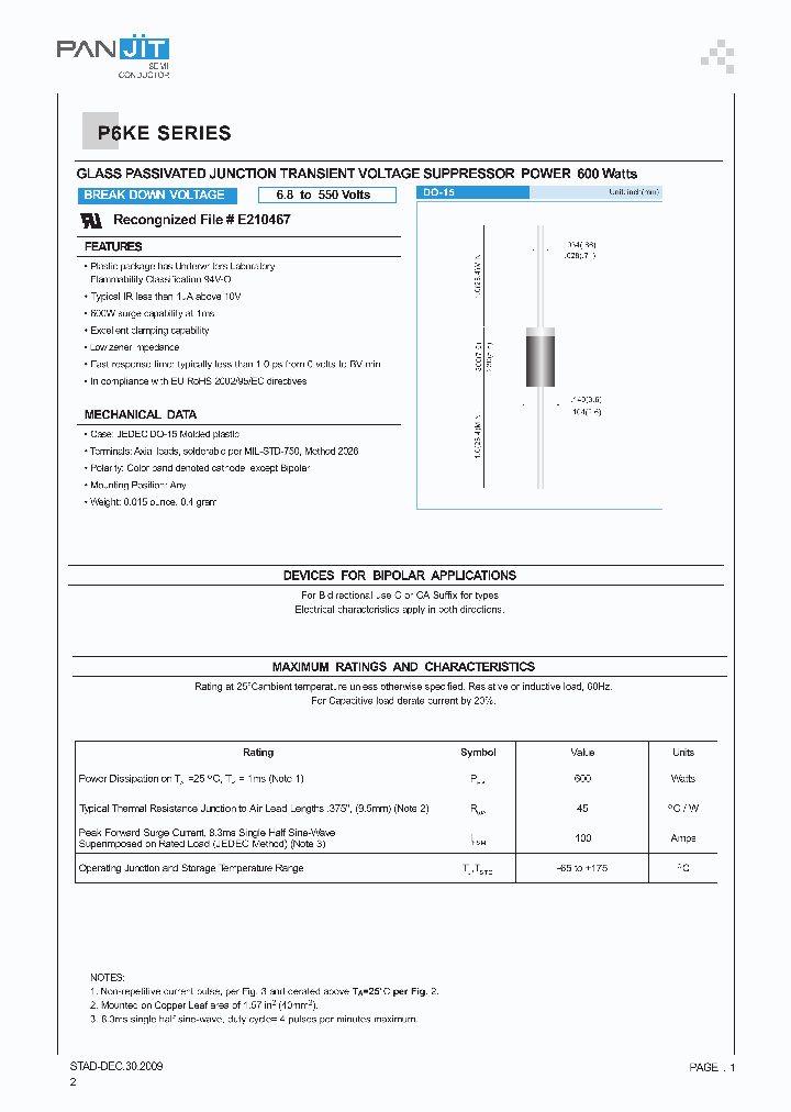 P6KE250_1383517.PDF Datasheet