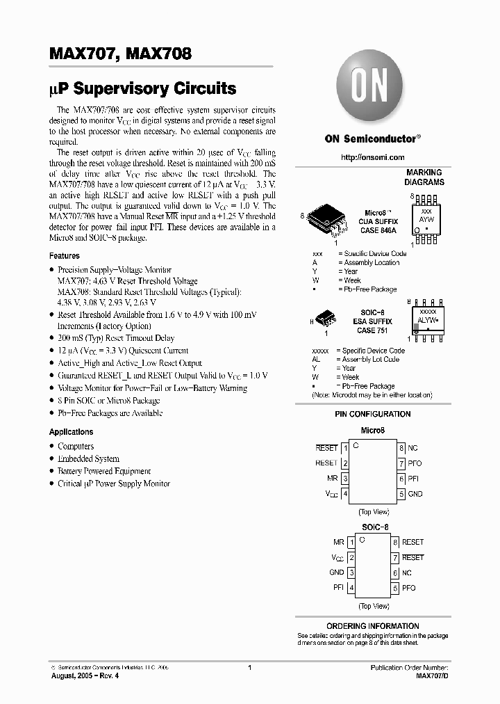 MAX707_1227546.PDF Datasheet