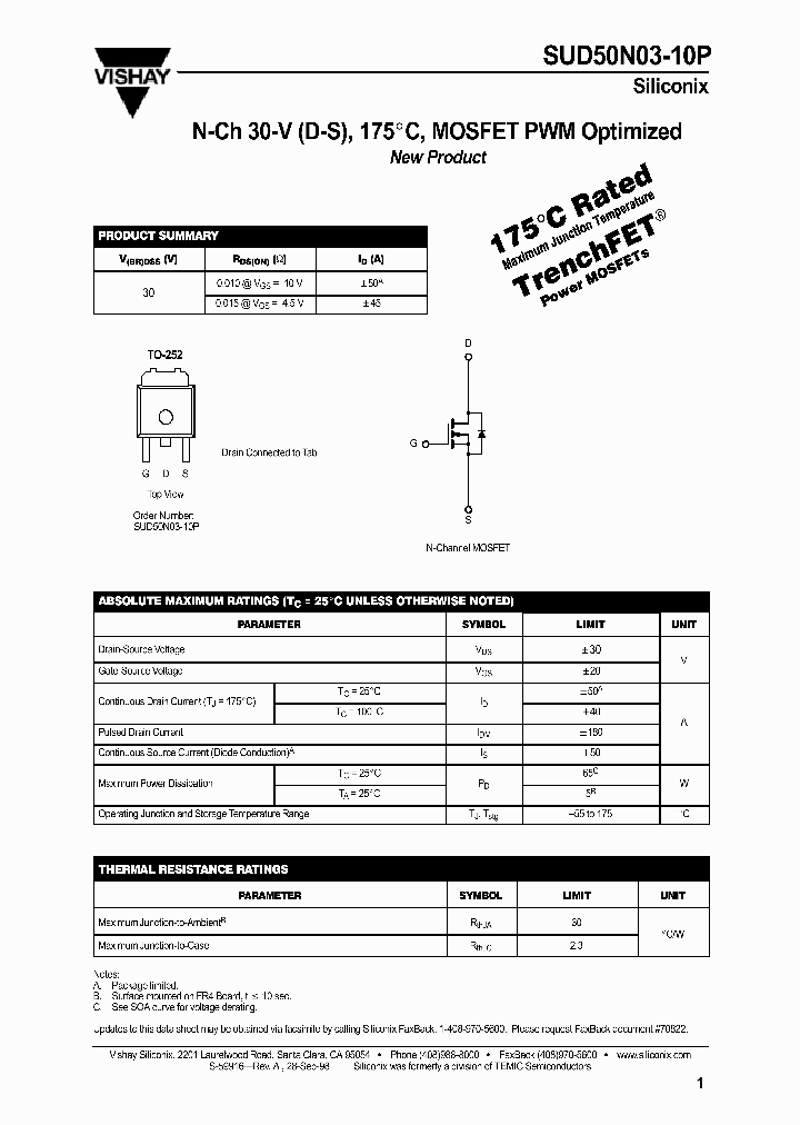 SUD50N03-10P_1404599.PDF Datasheet