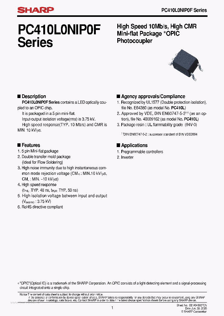 PC410L0NIP0F_1297531.PDF Datasheet