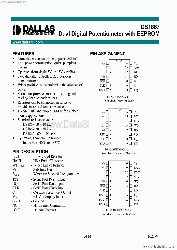 DS1867_1359157.PDF Datasheet