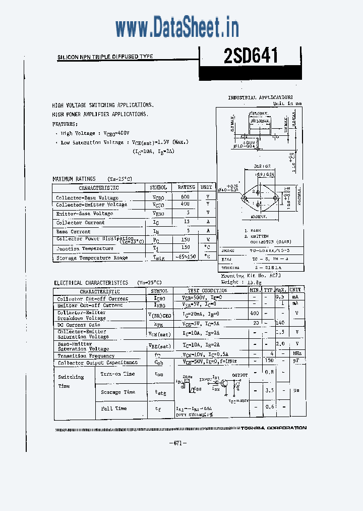 2SD641_1392960.PDF Datasheet