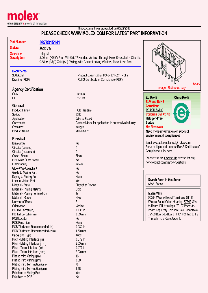 87831-5141_1447161.PDF Datasheet