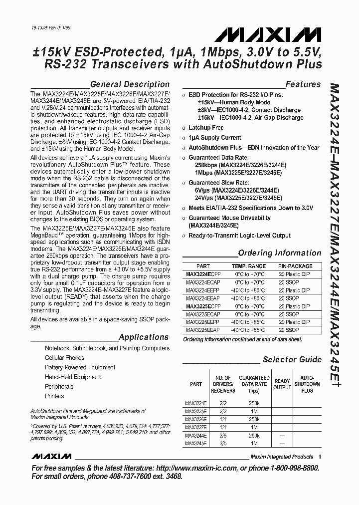 MAX3224EEAP_1452096.PDF Datasheet