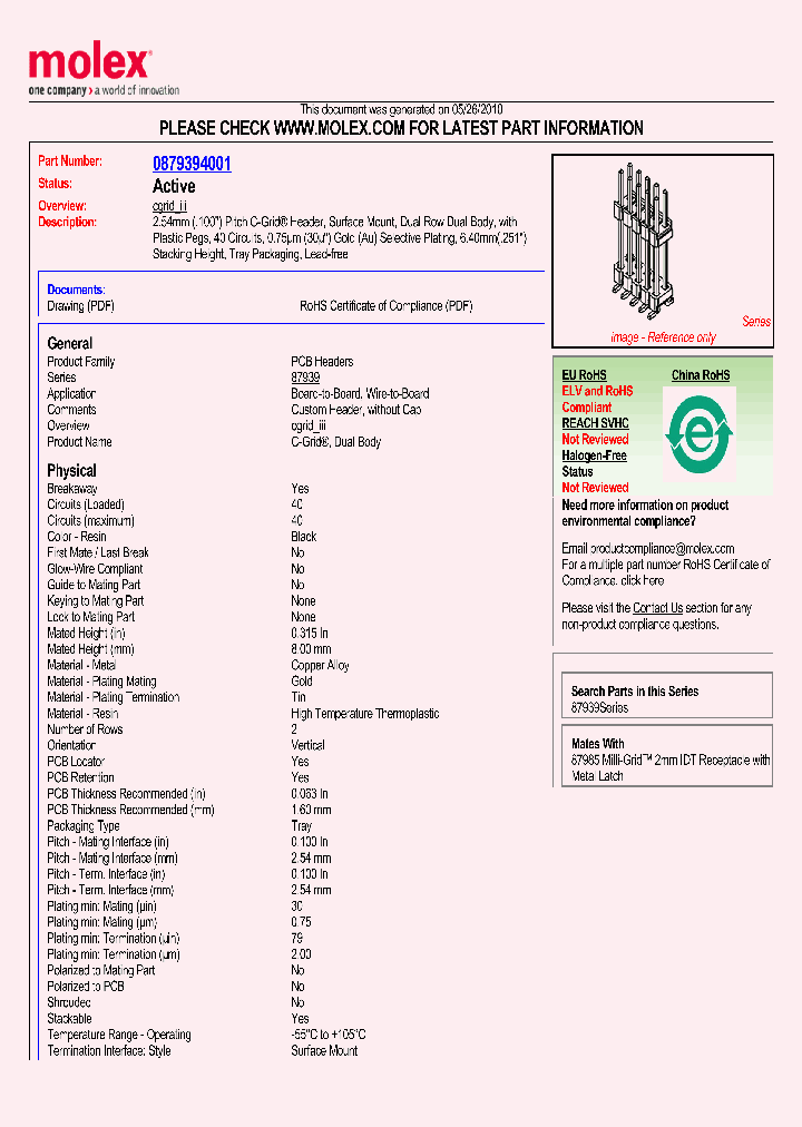 87939-4001_1462680.PDF Datasheet