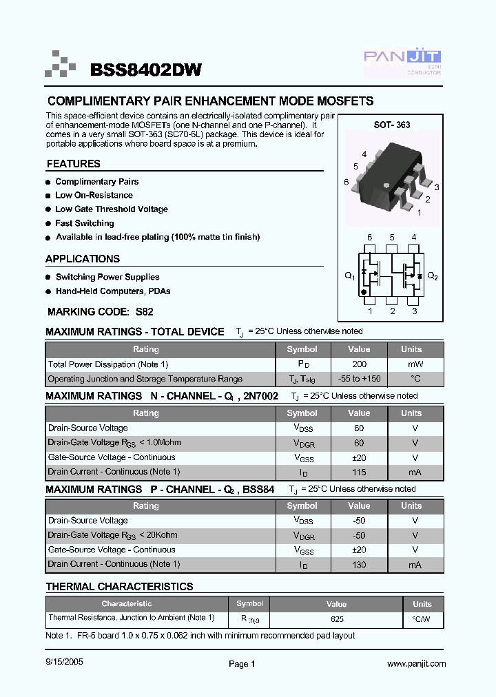 BSS8402DWTR13_833287.PDF Datasheet