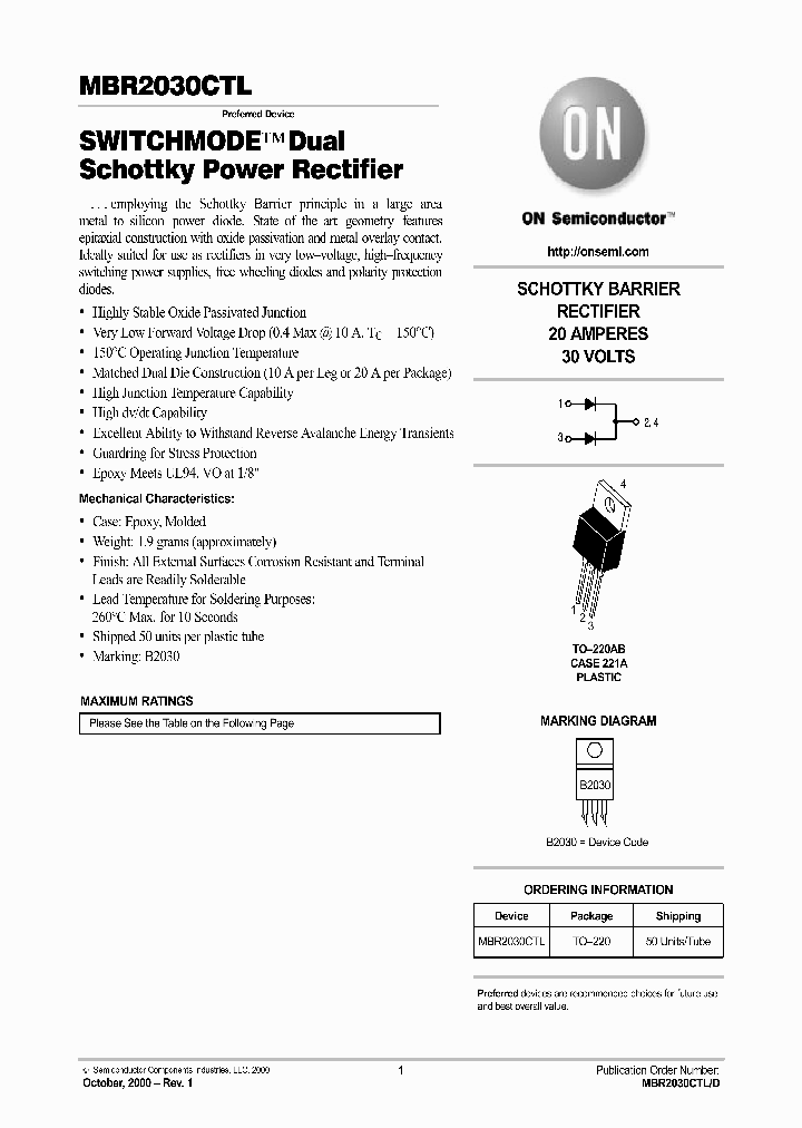 MBR2030CTL-D_1489337.PDF Datasheet