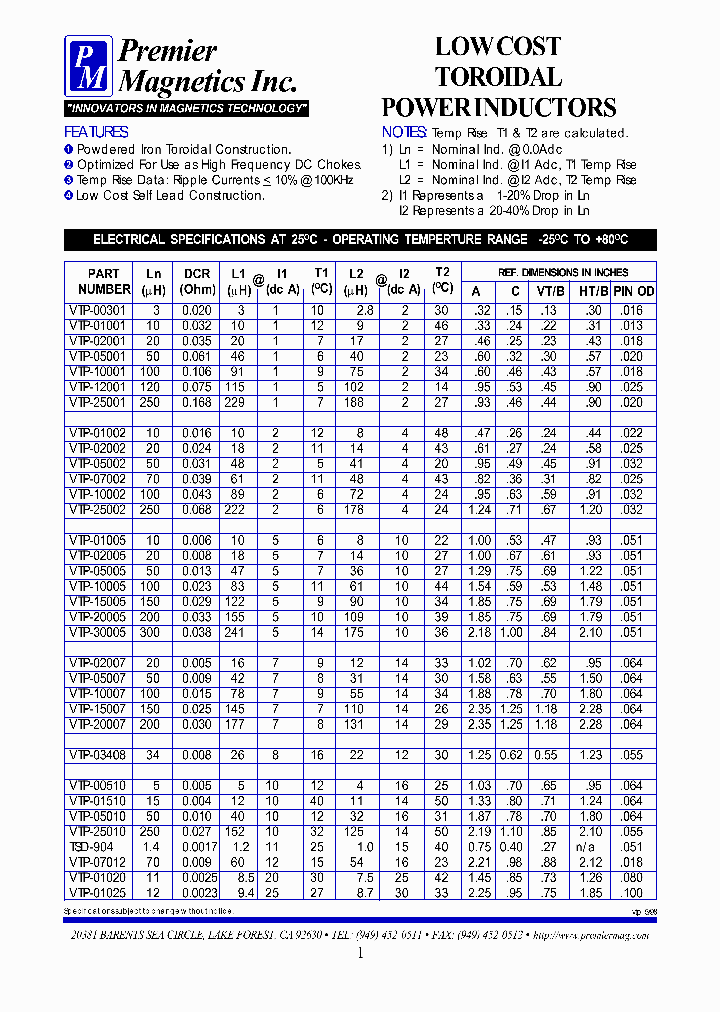 VTP-15005_1493862.PDF Datasheet