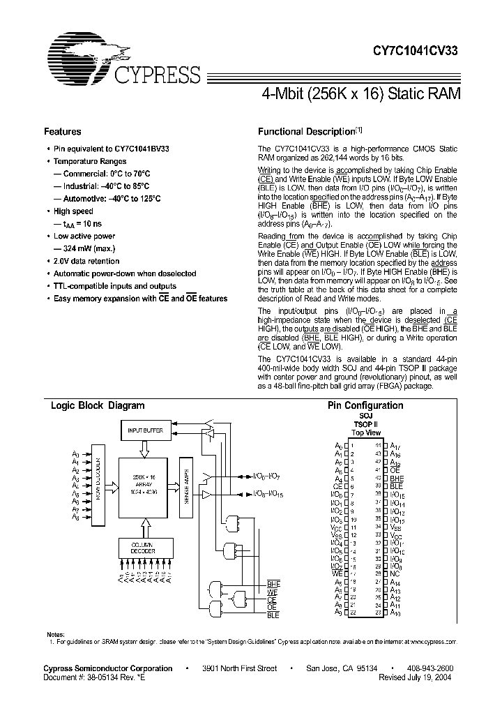 CY7C1041CV33-20VC_1495922.PDF Datasheet