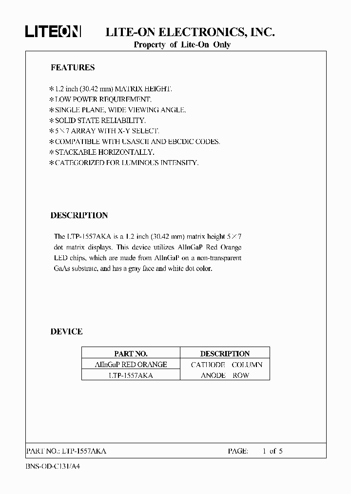 LTP-1557AKA_1493876.PDF Datasheet