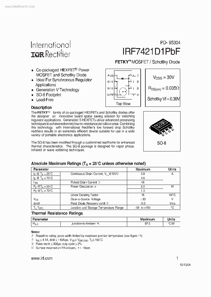 IRF7421D1PBF_1528336.PDF Datasheet