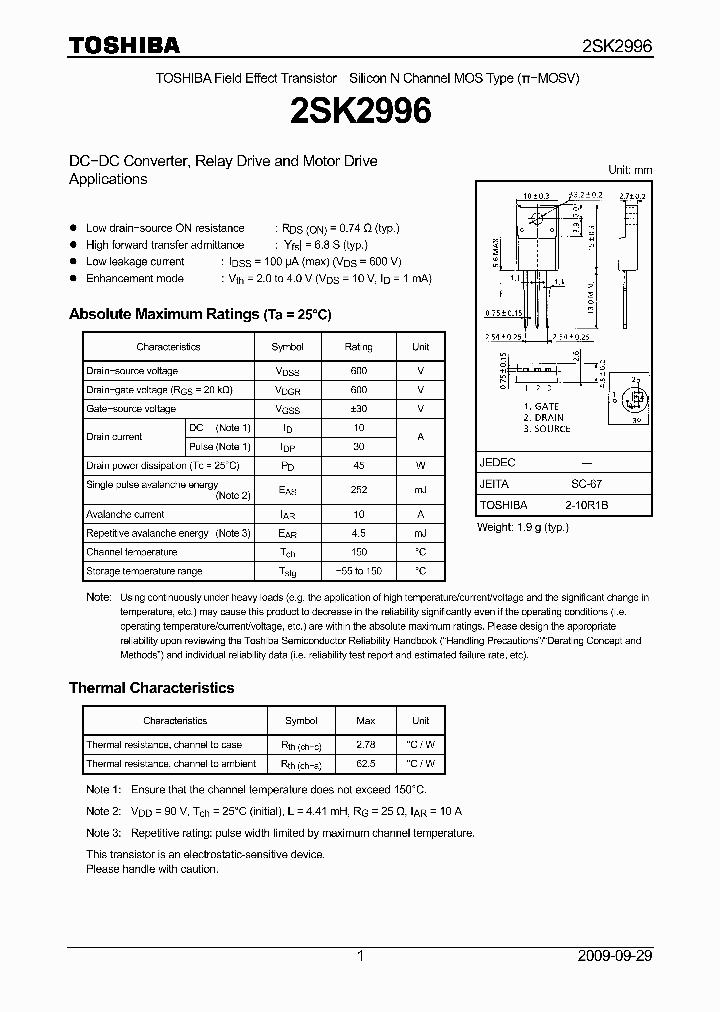 2SK299609_1559657.PDF Datasheet