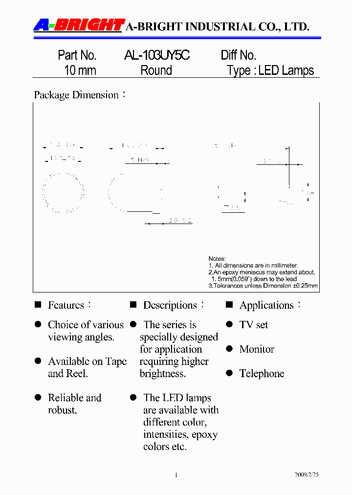 AL-103UY5C09_1559728.PDF Datasheet