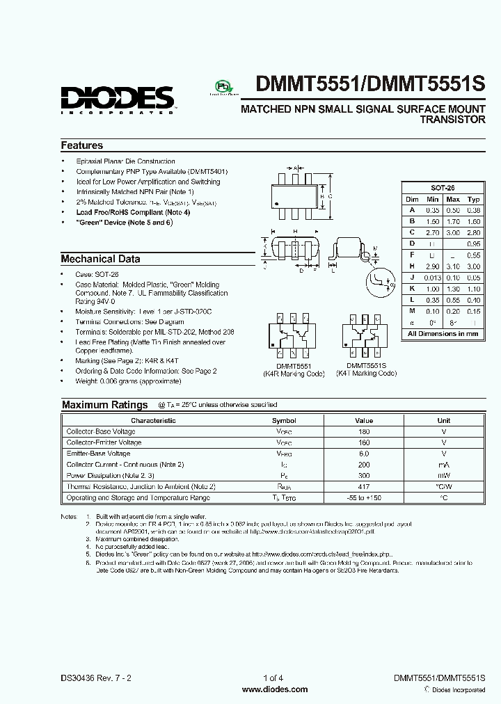 DMMT5551S-7-F_873004.PDF Datasheet