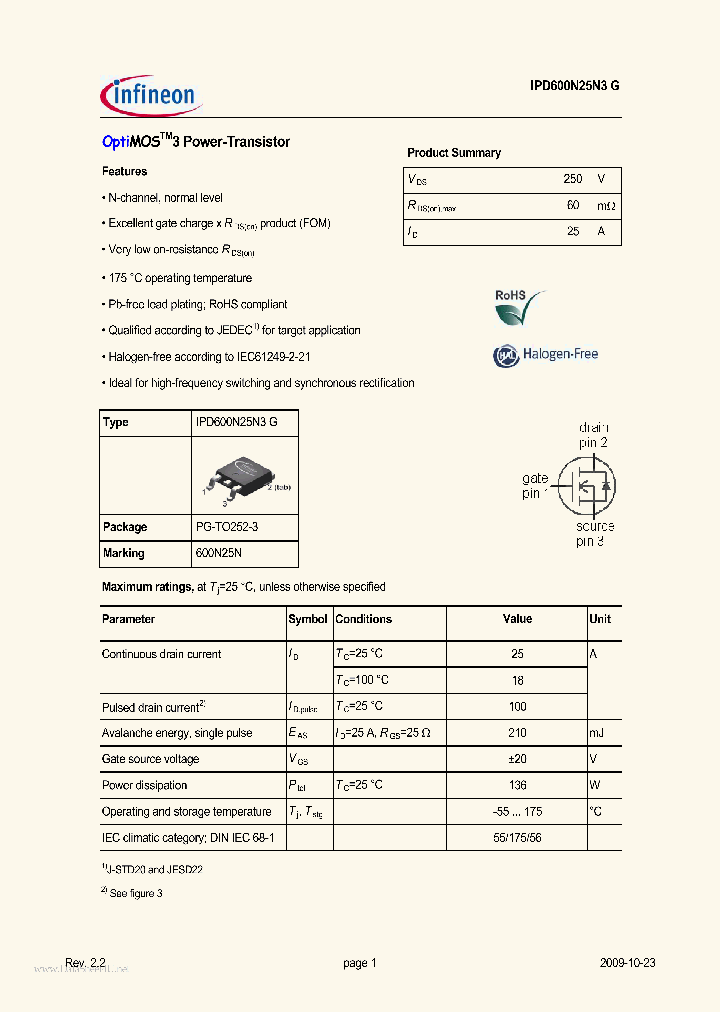 IPD600N25N3G_1560388.PDF Datasheet