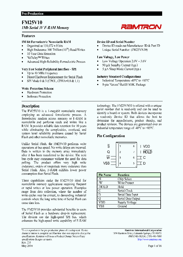 FM25V10-GTR_881214.PDF Datasheet